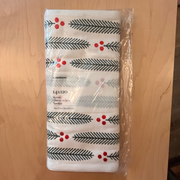 Crate & Barrel Festive Table Runner - Picture 1 of 4